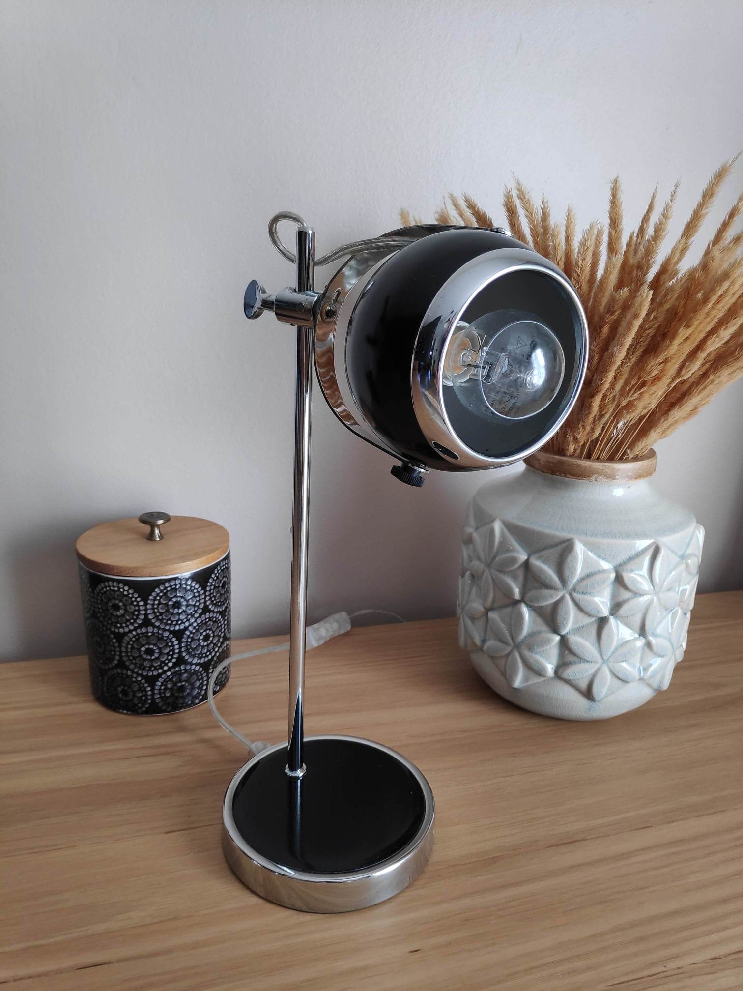 Vintage black eye ball desk lamp
