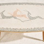 Table basse avec plateau en mosaïque
