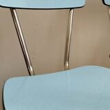 4 chaises en Formica bleues