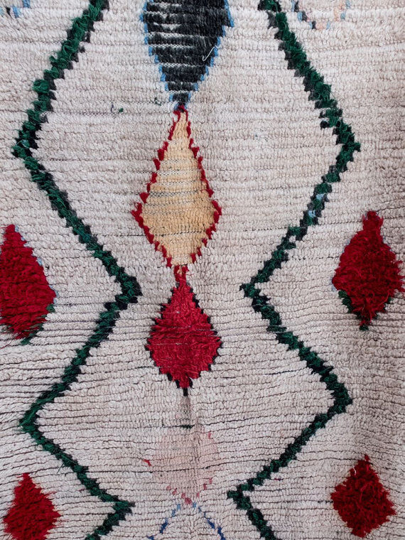 Azilal, 220 x 92 authentic hand made wool rug