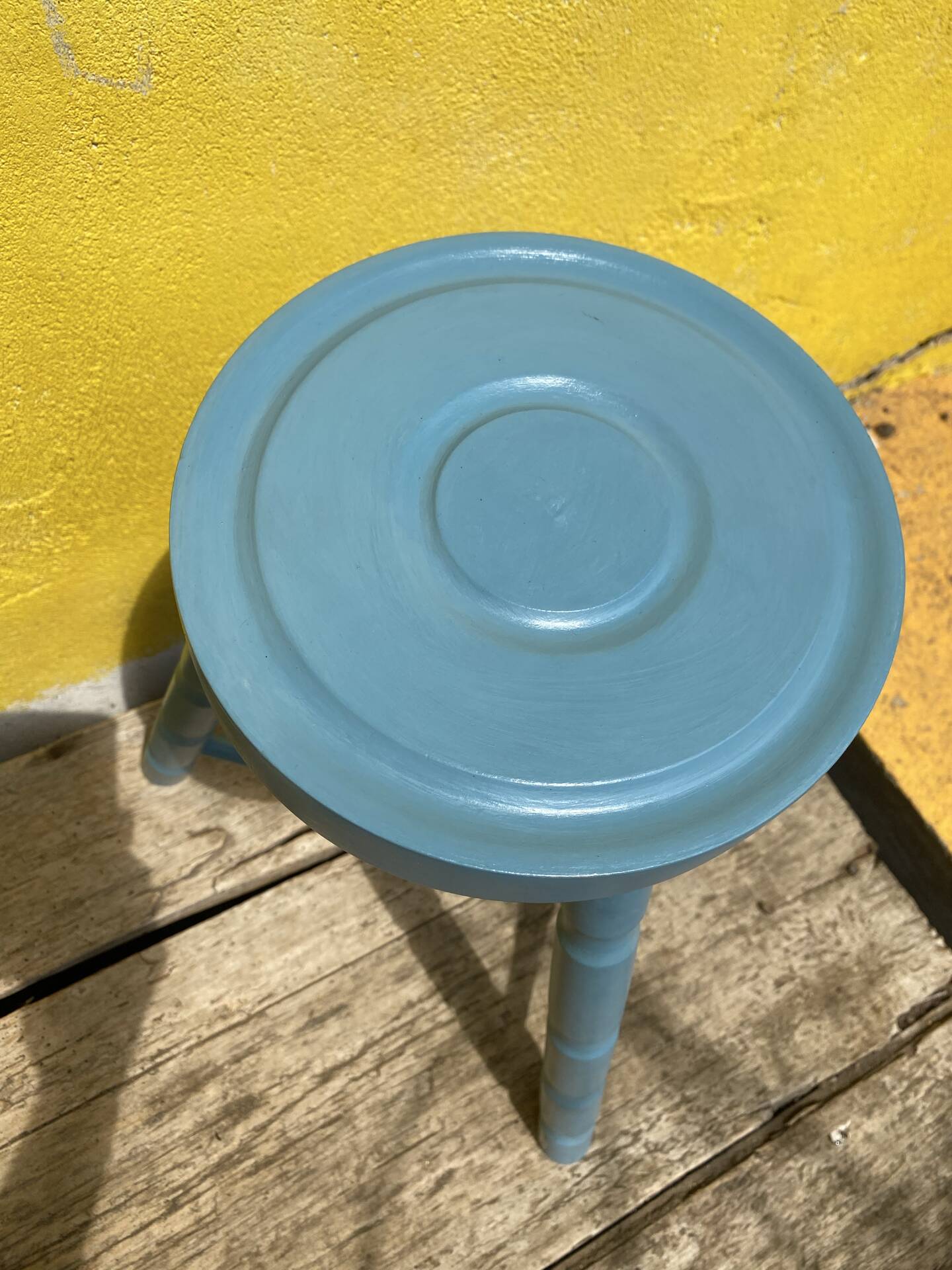 Tripode bleu vintage