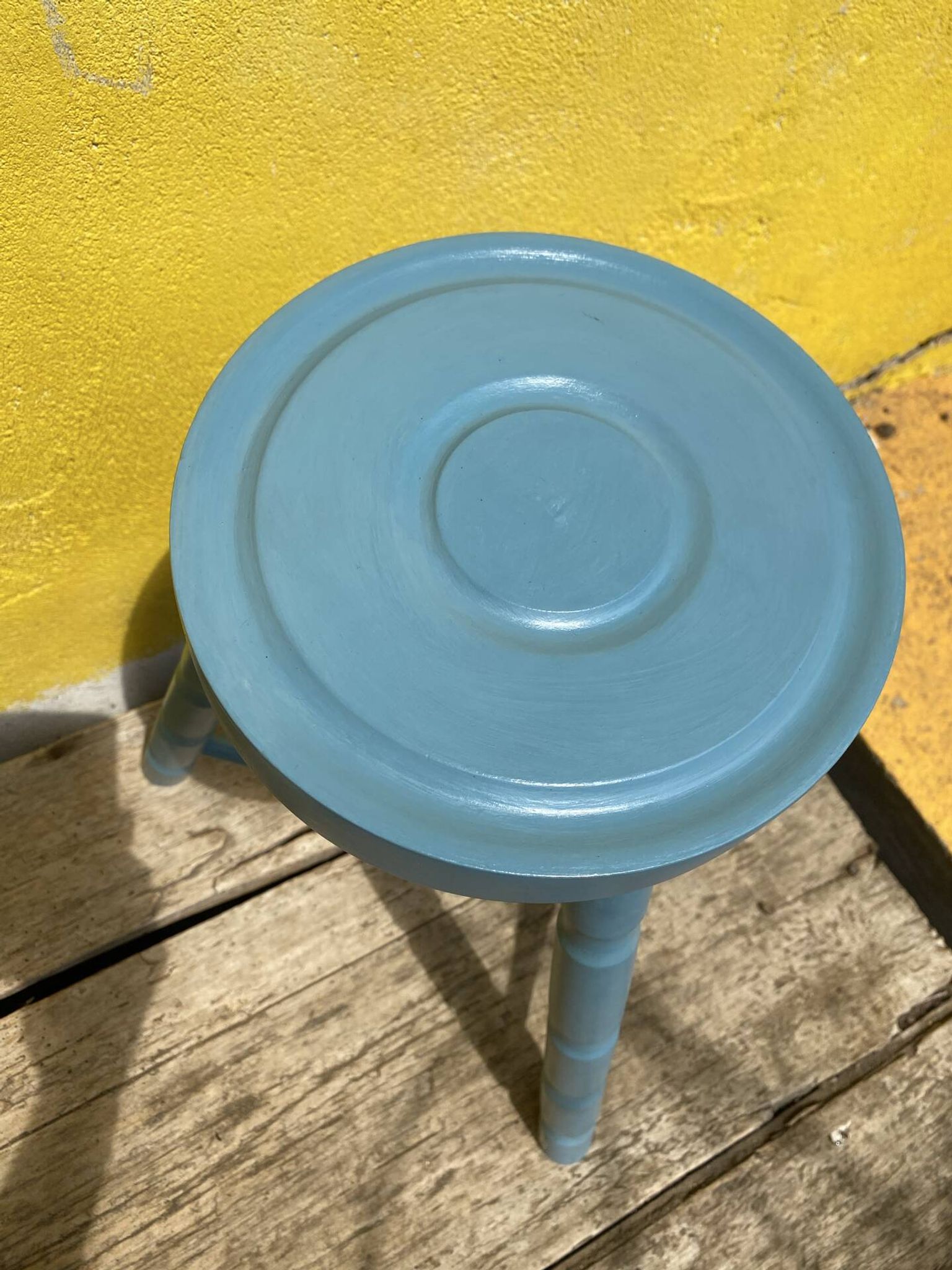 Vintage blue tripod