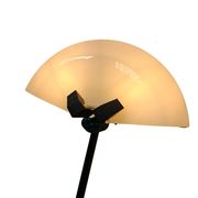 Lampe sur pied des années 70 en fer et verre de Murano, design industriel.