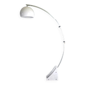 Arc floor lamp Guzzini triangular base Carrara marble. Italy 1968.