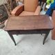 Table, console, dressing table in solid oak with curved legs - 1900