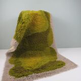 Pair of vintage Desso rugs from the 70s – moss green & beige