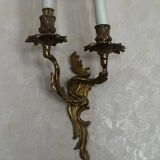 3 wall sconces - Louis XV / Rocaille style in gold