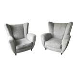 Pair of italian armchairs in velvet