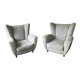 Paire de fauteuils italiens en velours