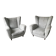 Paire de fauteuils italiens en velours