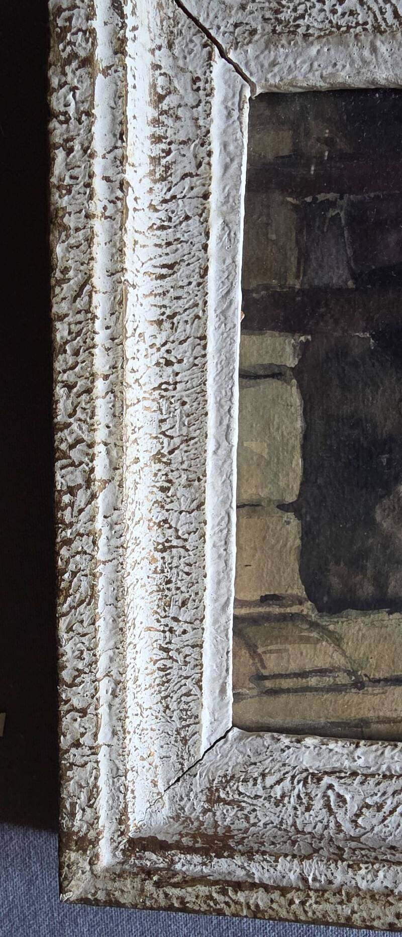 Claude HOUAL Watercolour No. 53 titled "Breton Interior" circa 1950