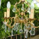 Lustre St Louis XV bronze and ancient crystal