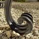 Marble and wrought iron coffee table