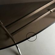 Chrome smoked glass dining table | Italy | 1970s