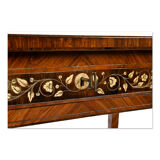 Writing table in ivory and precious wood marquetry