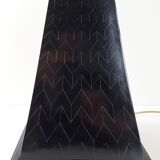 Black pyramid table lamp from the 70s