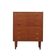 Danish teak chest of drawers with six drawers and sculptural handles, 1960s