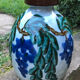 Vase art deco decoration with wisteria signed camille tharaud