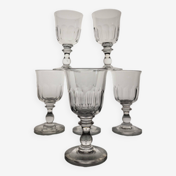 6 Baccarat/Saint Louis Cristal wine glasses