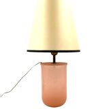 Mid Century Modern Pink Murano Glass Table Lamp Base, Italy, 1950s