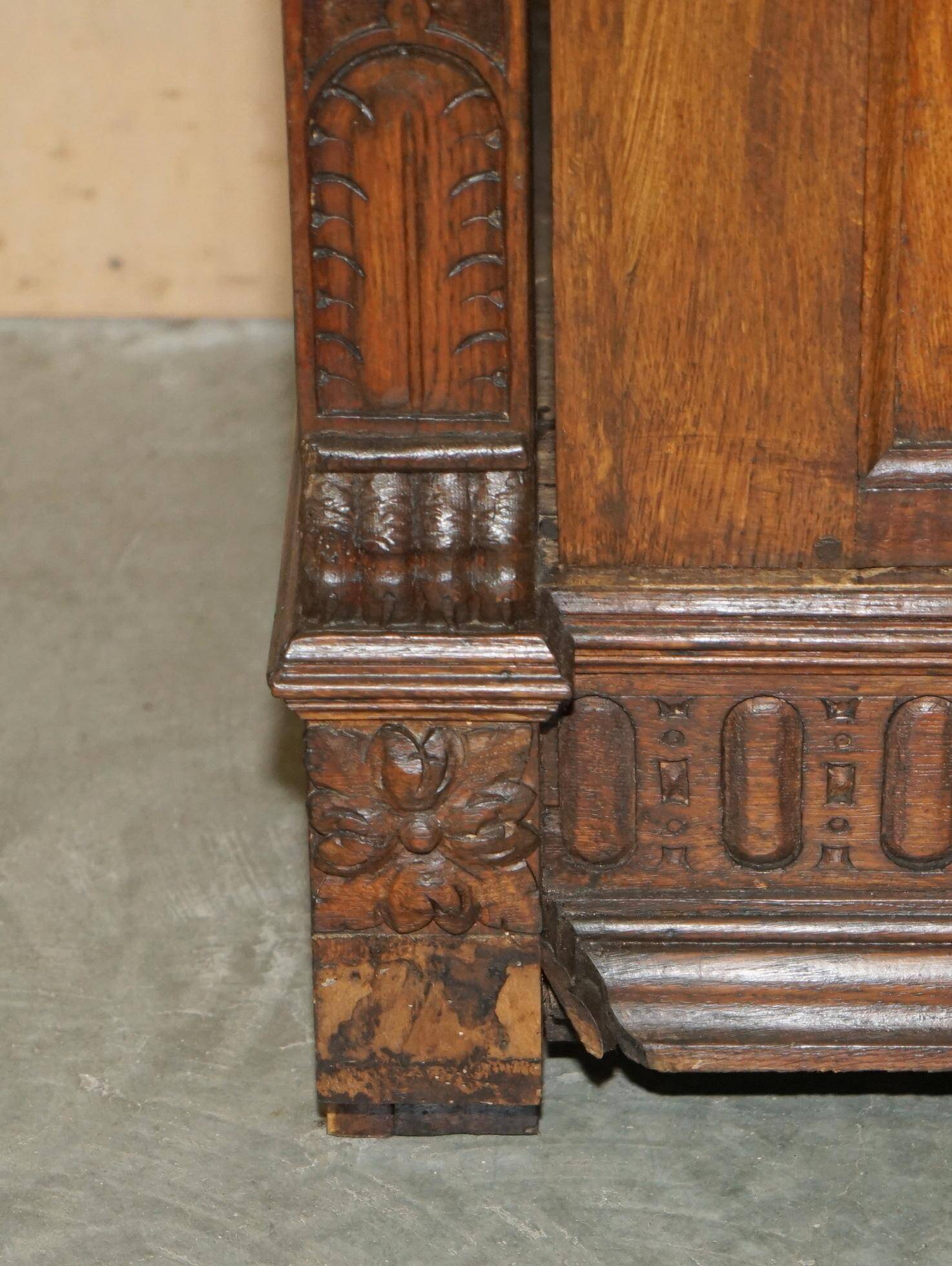 Pair of Victorian Jacobean Gothic Revival bookcases