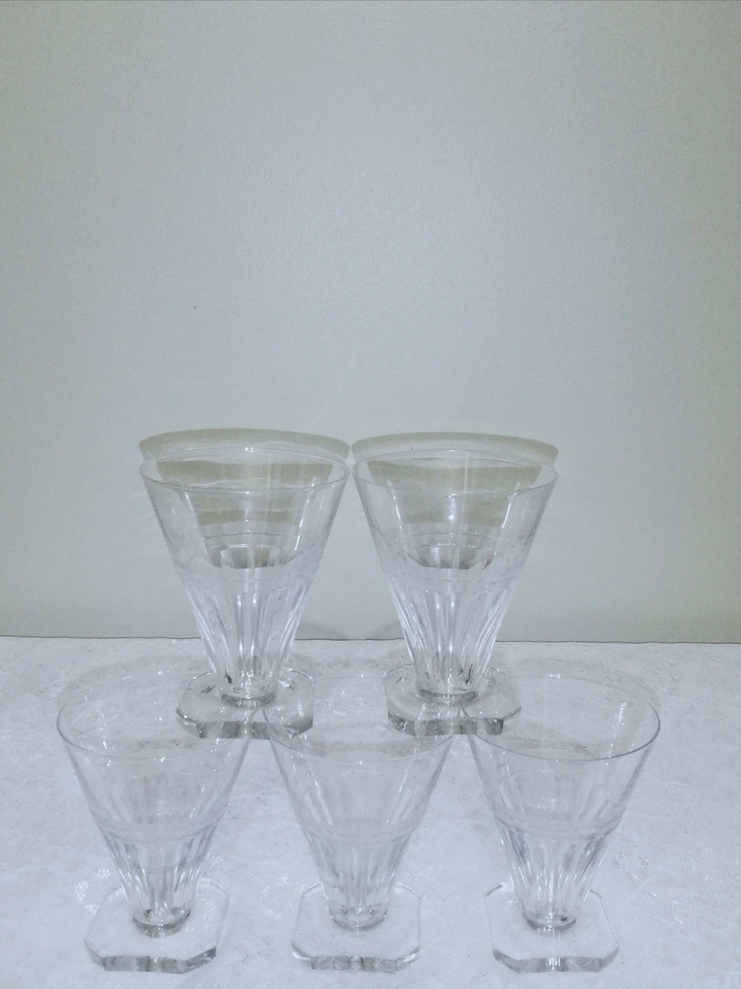 5 wine glasses 10cl art deco