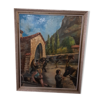 Tableau ancien sur bois