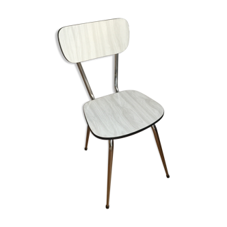 Chaise formica blanche vintage