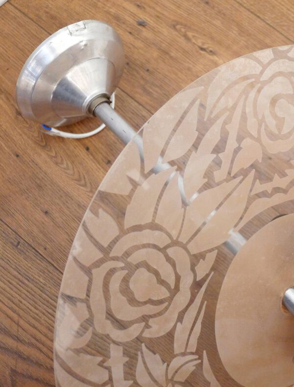 Lustre Art Déco rose