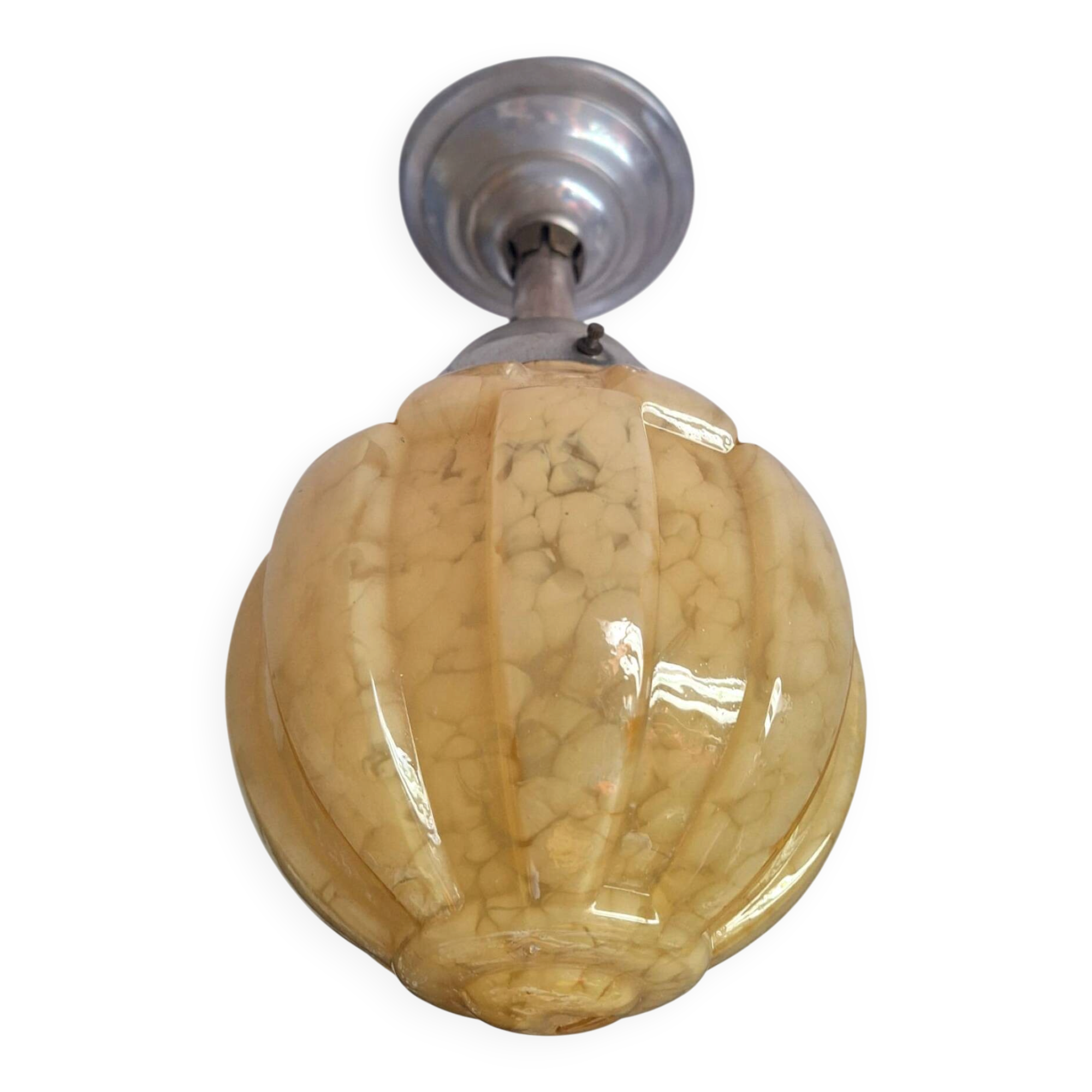 Art Deco chandelier, antique light fixture, pendant light.