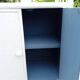 White rattan shelf