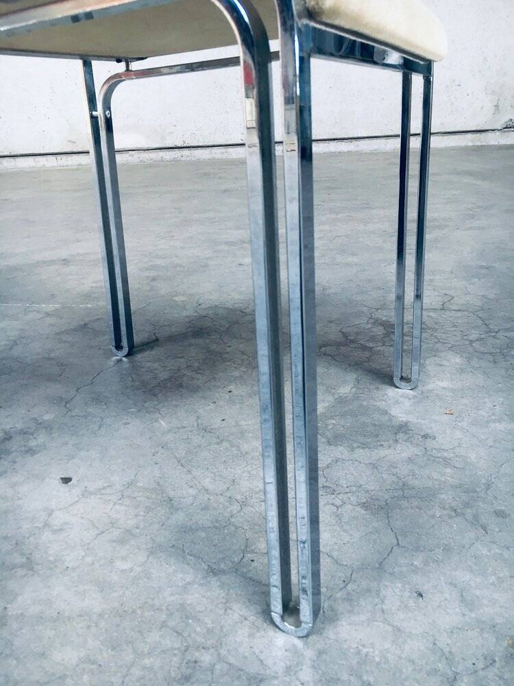 Italian Hollywood Regency Style Modernist Dining Chairs, 1970s, Set of 6