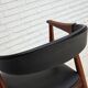 1960s, Danish armchair. Teak wood, black artificial leather.