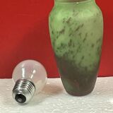 Vintage art deco glass paste, signed lorrain h 12 cm