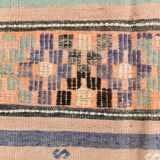 6x12 Pale Orange Green Handmade Vintage Rug, 174x359Cm