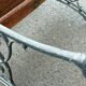 Old garden bench cast iron legs