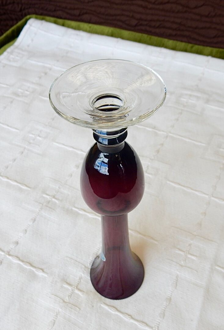 Purple crystal vase