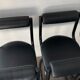 Set of 6 tubular stools with faux leather, 1970s-1980s.