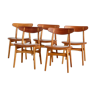 Set of 5 CH30 teak dining chairs by Hans J. Wegner for Carl Hansen & søn