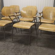 Lot of 6 "Golf" model chairs designed by Francesco Zaccone for the Brunner brand