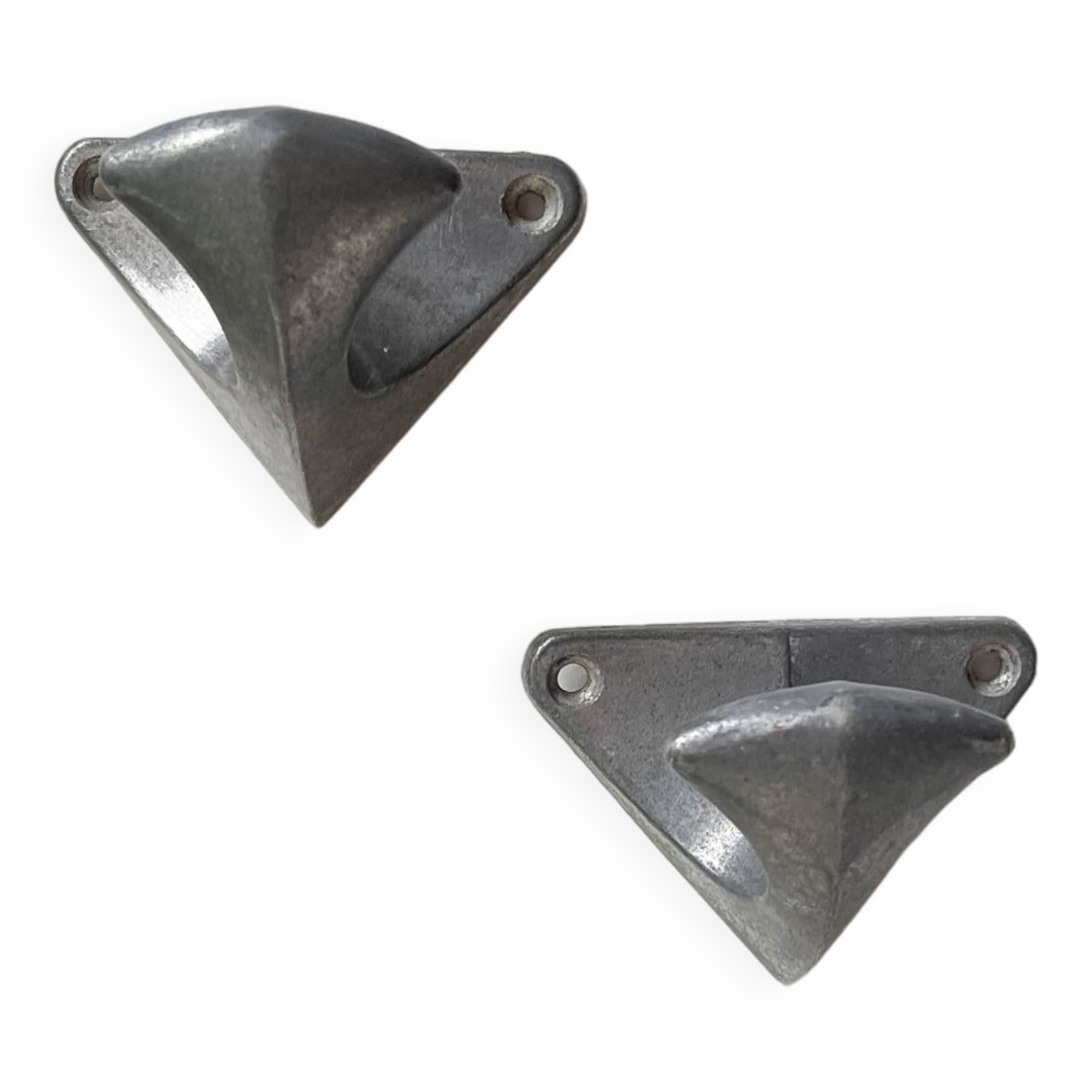 Vintage cast aluminum wall hooks