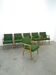 Ensemble de 6 chaises de salle à manger vertes en bois de hêtre.