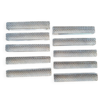 Set of 10 crystal knife holders