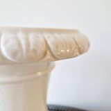 Large vintage white earthenware Medici vase