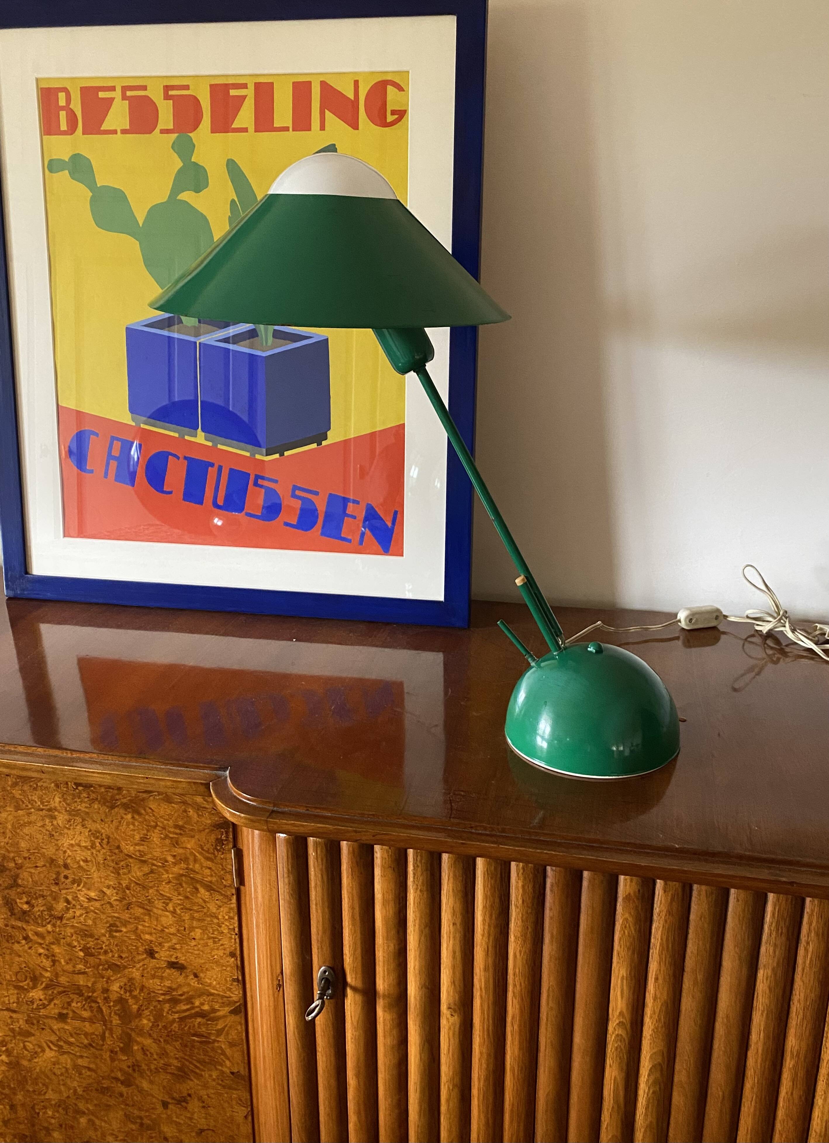 Space Age green table lamp, Italy 1970s