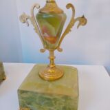 Deux bougeoires onyx