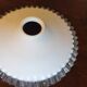 Serrated opaline lampshade