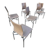 6 x dining chairs designed by Ross Littell / Matteo Grassi
