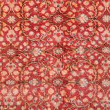 7x9 Red & Yellow Floral Persian Vintage Rug, 206x290Cm