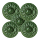 Set of 5 antique barbotine plates decorated with artichokes.
